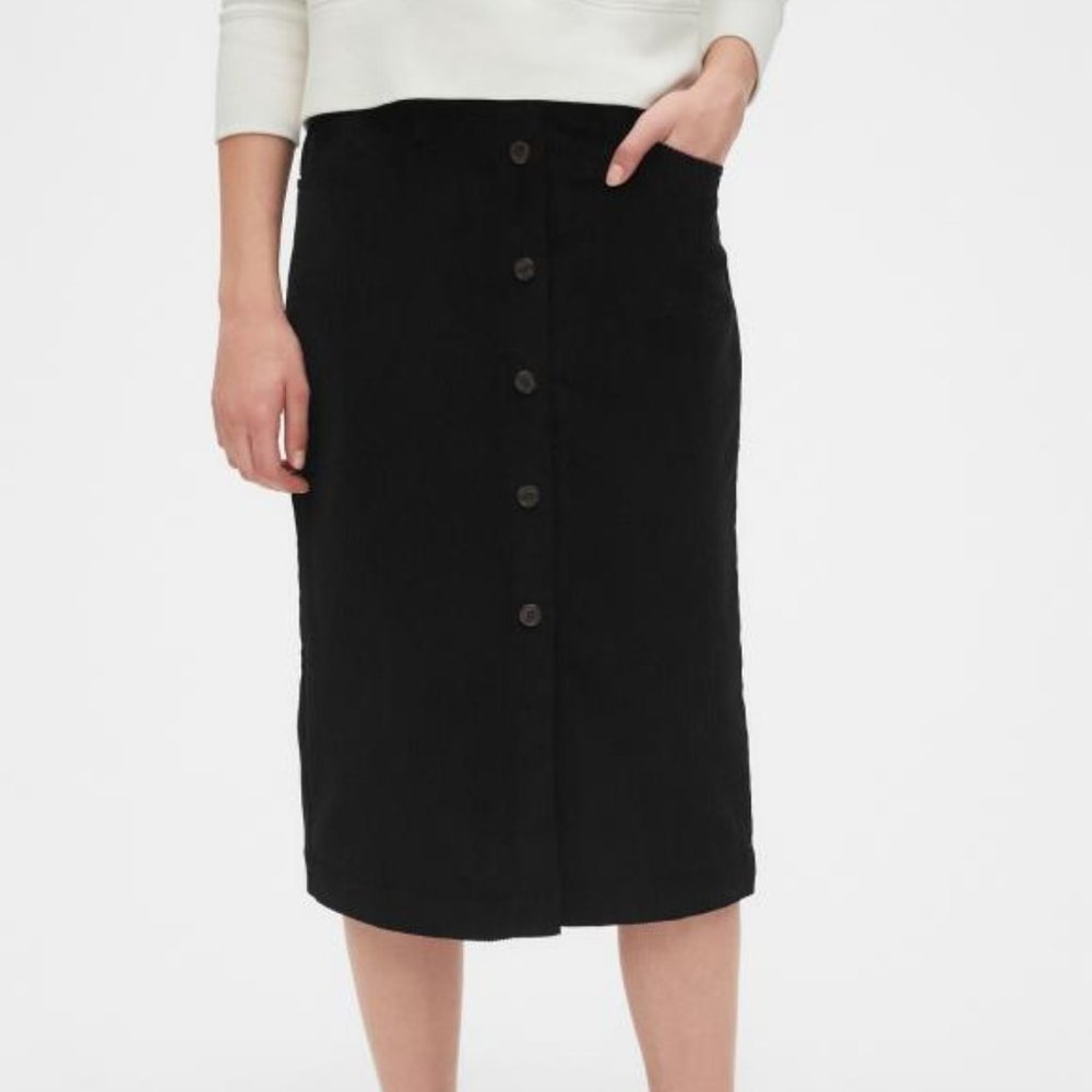 Gap Corduroy Button Skirt